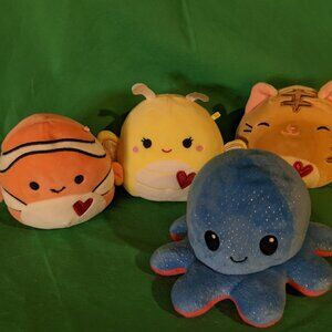 Squishmallows group of 4. Nixie, Ricky, Nathan, TeeTurtle.
